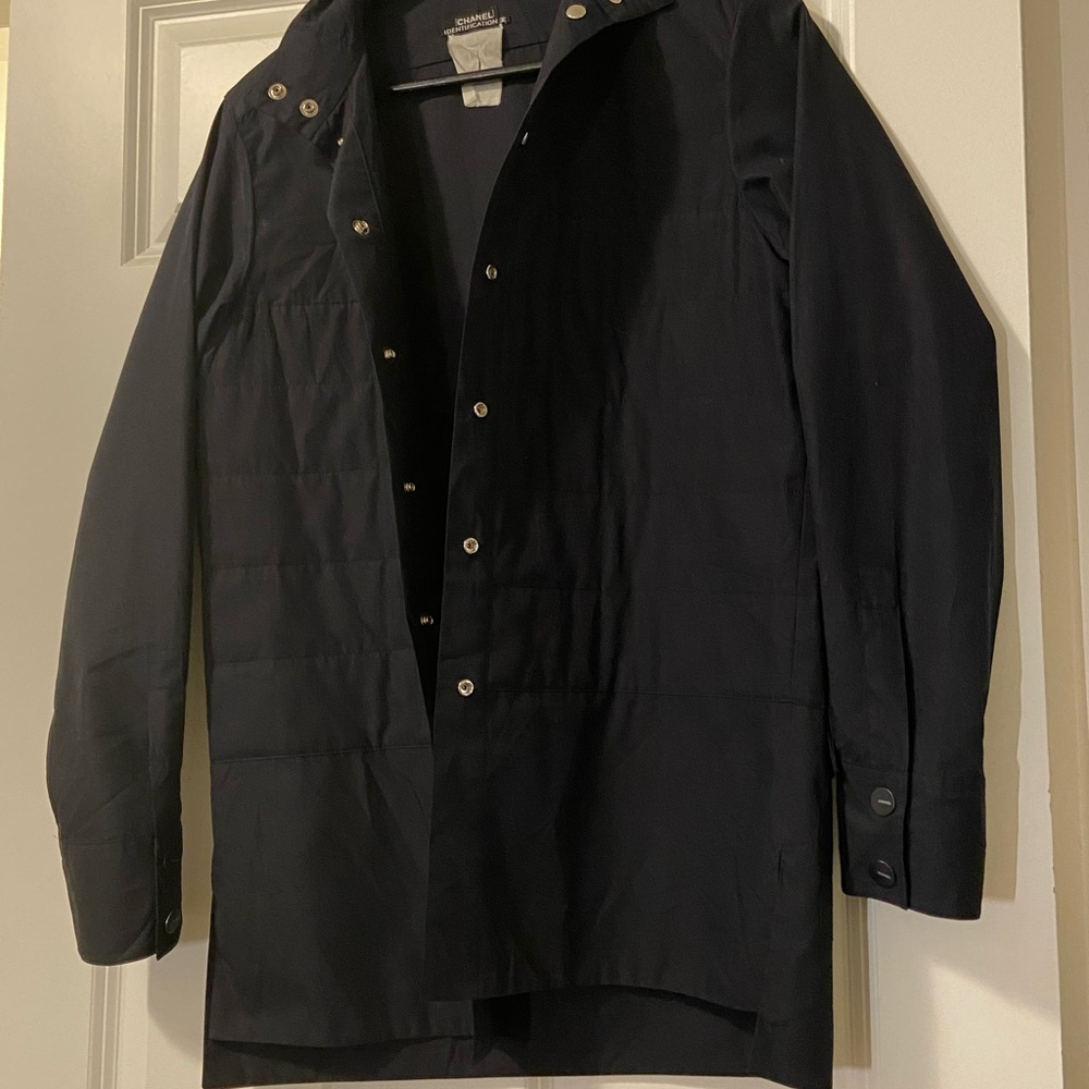Chanel Identification Quilted Snap-Front Long-sleeve
